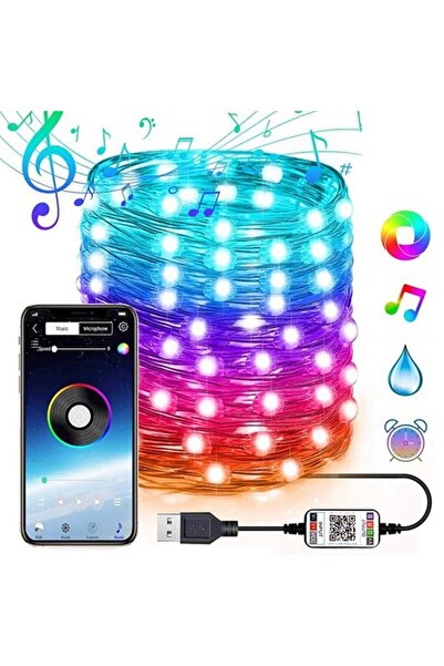 Ally Mobile Ally 5mt 50 Led Rgb Bluetooh Telefonla Kontrol Edilen Usb Led Lam...