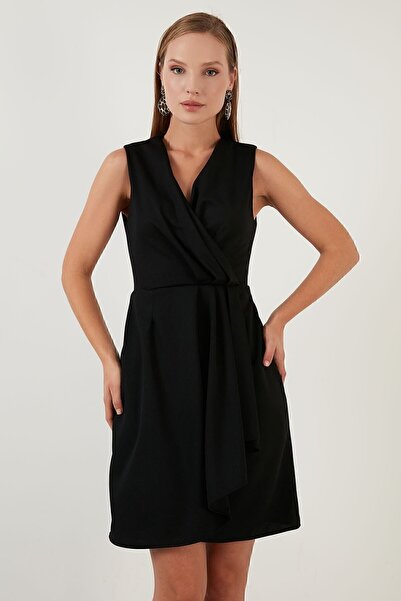 Lela Μίνι φόρεμα με διπλό γιακά αμάνικο φόρεμα 6058434