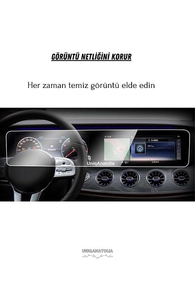 UniqAnatolia For Mercedes Eqb Electric 2021-2023 Navigation Screen and Digital Display Nano Screen Protector