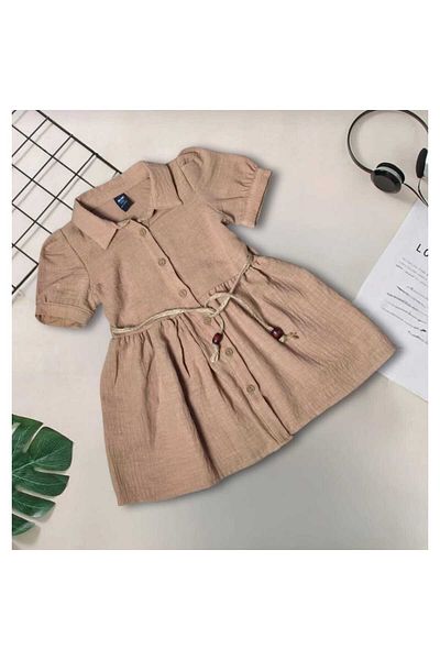 MSMMODA Φόρεμα για κορίτσι - Μπροστινό κουμπί και Kete