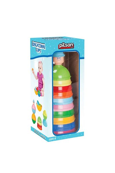 PİLSAN Educational Colorful Containers Baby Toy Set