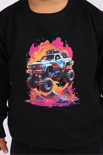 armicem Trendy jeep car print 100% cotton boys' top and bottom seasonal set, ages 5-12