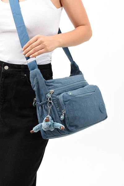 571 Collections Çanta Geantă de umăr albastră pentru femei ultra ușoară și cu mai multe buzunare - curea încrucișată (model: 571-6E)