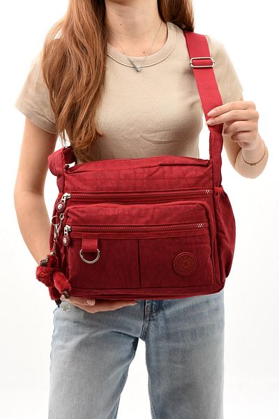 571 Collections Çanta Red Ultra Light Cross Strap Shoulder Bag with Multiple Pockets (Model: 571-6D)