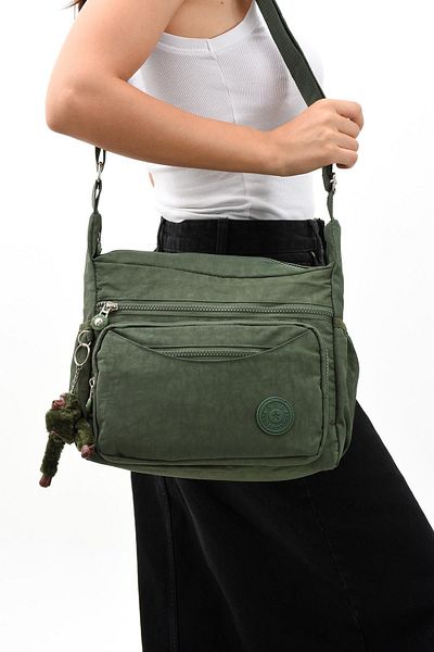 571 Collections Çanta Green Women's Shoulder Bag - Crossbody, Ultra Light, Multi-Pocket (Model: 571-6E)
