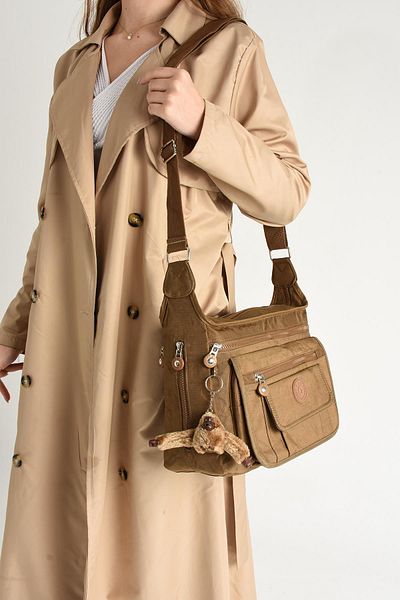 571 Collections Çanta Ultra Light Tan Shoulder Bag - Αδιάβροχη, Πολλαπλές Τσέπες (Μοντέλο: 571-5D)
