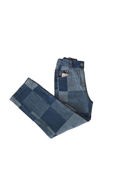 BBS Blugi unisex pentru copii - 100% bumbac, design special, pantaloni patchwork