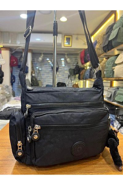 571 Collections Çanta Ultra Light and Multi-Pocket Black Crossbody Shoulder Bag - Model: 571-6F
