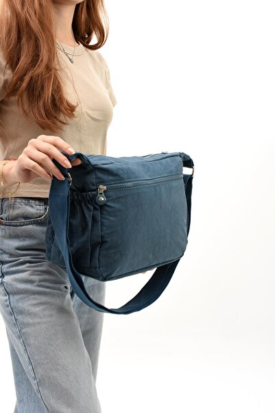 571 Collections Çanta Τσάντα ώμου με εξαιρετικά ελαφριά και πολλαπλές τσέπες μπλε χιαστί - 571-6D