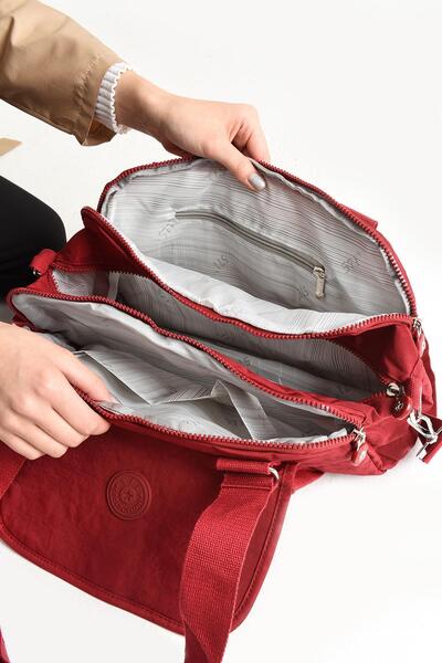 571 Collections Çanta Red Ultra Light Waterproof Shoulder Bag with Multiple Pockets (Model: 571-5C)