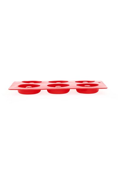 Excellent Houseware Houseware Silicone Donut Mold - Red - 27,5X17 cm