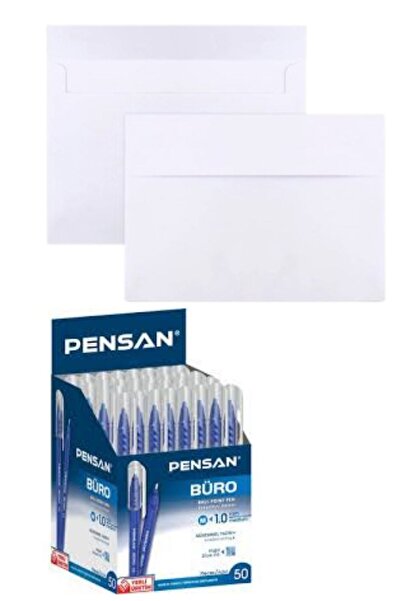 everart Düğün, Para Takı Zarfı Ağzı Yapışkanlı 500 Adet Ve 50 Adet Tükenmez K...