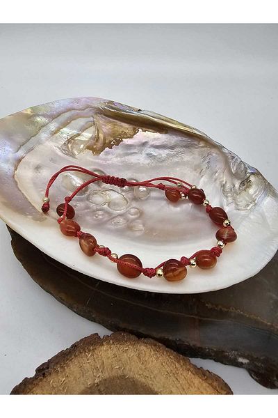 NBS Beautiful Naturel Stones Agate Handcrafted Evil Eye Natural Stone Bracelet
