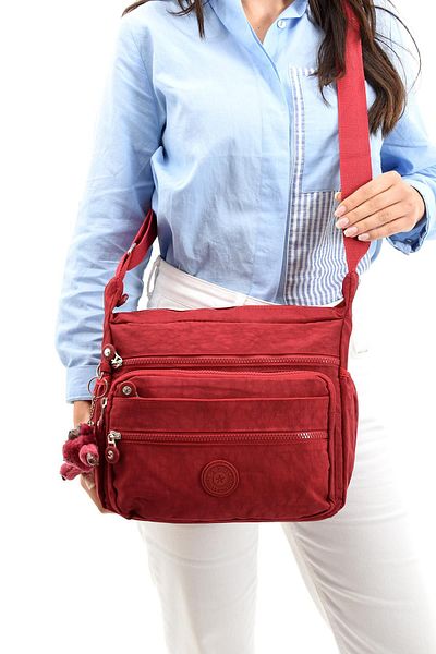 571 Collections Çanta Red Ultra Light Crossbody Shoulder Bag - Multi-Pocket (Model: 571-6A)