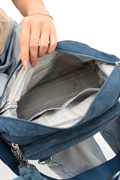 571 Collections Çanta Τσάντα ώμου με εξαιρετικά ελαφριά και πολλαπλές τσέπες μπλε χιαστί - 571-6D