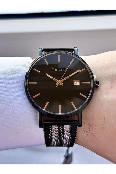 Ferrucci  Men's Straw Band Wristwatch