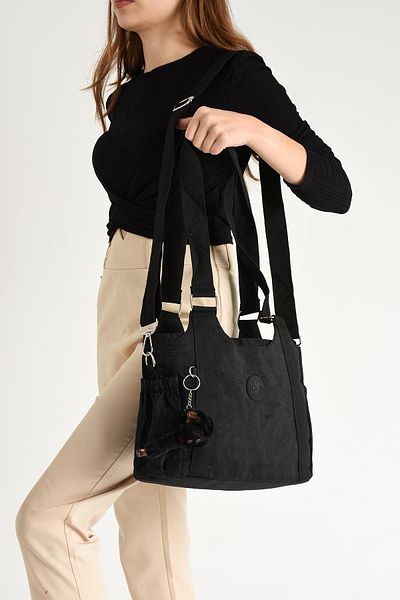 571 Collections Çanta Black Ultra Light Waterproof Shoulder Bag - Multi-Pocket (Model: 571-5G)