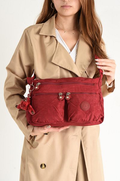 571 Collections Çanta Red Ultra Light Cross Strap Shoulder Bag with Multiple Pockets (Model: 571-6R)