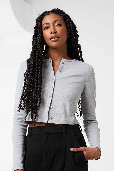 Ardene Cropped Crewneck Cardigan