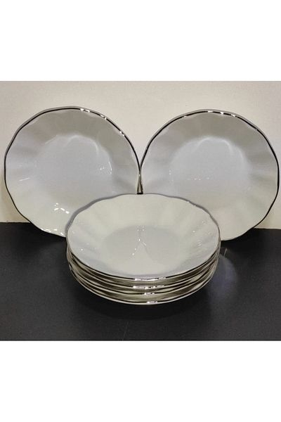 Porland Porcelain 6-Piece Gilded Tea Plate 11 Cm (6 PCS)