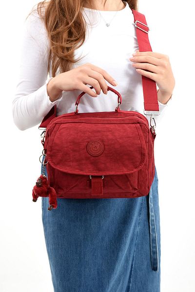 571 Collections Çanta Red Ultra Light Crossbody Shoulder Bag - Multi-Pocket (Model: 571-6P)
