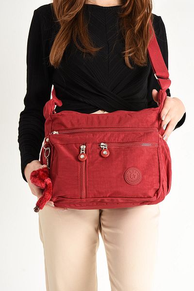571 Collections Çanta Red Ultra Light Cross Strap Shoulder Bag with Multiple Pockets - Model:571-6C