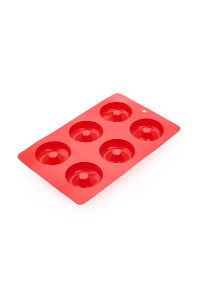 Excellent Houseware Houseware Silicone Donut Mold - Red - 27,5X17 cm