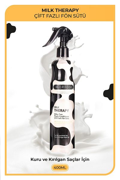 Morfose Milk Therapy Dual Phase Hair Care Blow Dry Milk 400 ml - Nourishing and Protective Effect