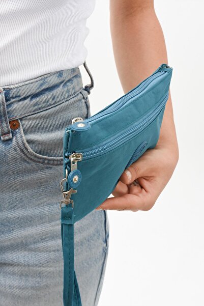 571 Collections Çanta İki Bölmeli Cüzdan Telefonluk Mavi (Model: 571-15D)