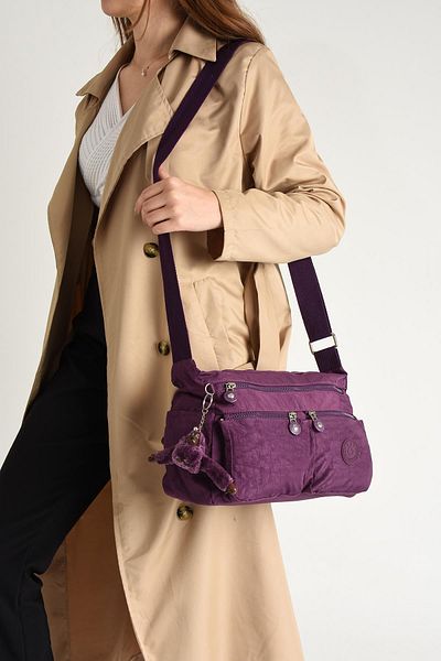 571 Collections Çanta Purple Ultra Light Crossbody Shoulder Bag - Multi-Pocket (Model: 571-6R)