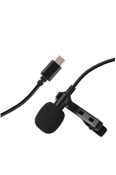 Ally Mobile Puluz Type-c Profesyonel Telefon Youtuber Yaka Mikrofonu 1.5m Uyumlu