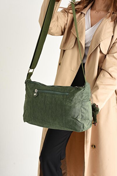 571 Collections Çanta Green Ultra Light Shoulder Bag - Crossbody Strap and Pocket (Model: 571-6R)