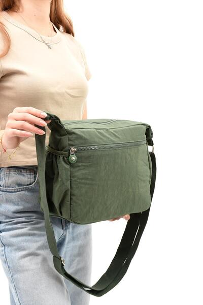 571 Collections Çanta Πράσινη εξαιρετικά ελαφριά τσάντα ώμου - Σταυρός ιμάντας και πολλαπλές τσέπες (Μοντέλο: 571-6D)