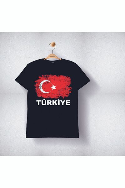 Cevval Turkey Written - Moon and Star Printed Children's T-Shirt