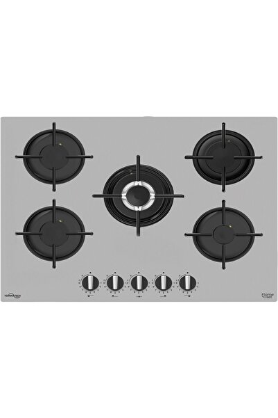 Tommatech TAO7001SG Wok Gözlü Ankastre Gazlı Ocak 70 Cm Gri Cam