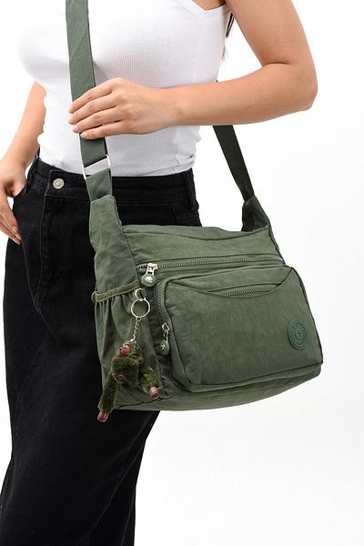 571 Collections Çanta Green Women's Shoulder Bag - Crossbody, Ultra Light, Multi-Pocket (Model: 571-6E)