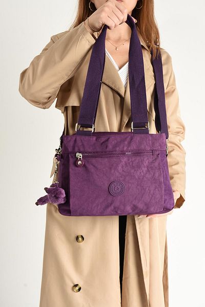 571 Collections Çanta Purple Ultra Light Waterproof Multi-Pocket Shoulder Bag (Model: 571-5F)
