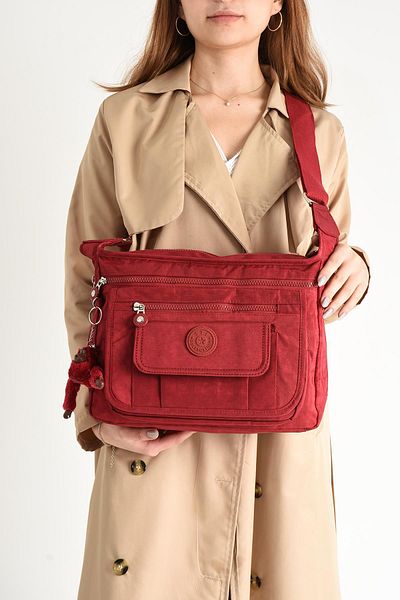571 Collections Çanta Red Ultra Light Waterproof Multi-Pocket Shoulder Bag (Model: 571-5D)