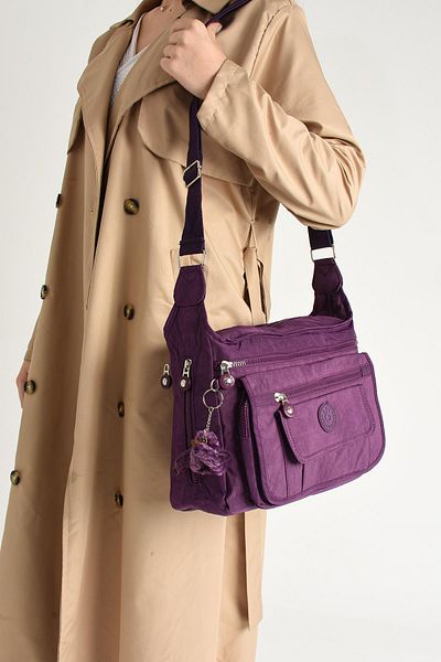 571 Collections Çanta Purple Ultra Light Waterproof Multi-Pocket Shoulder Bag (Model: 571-5D)