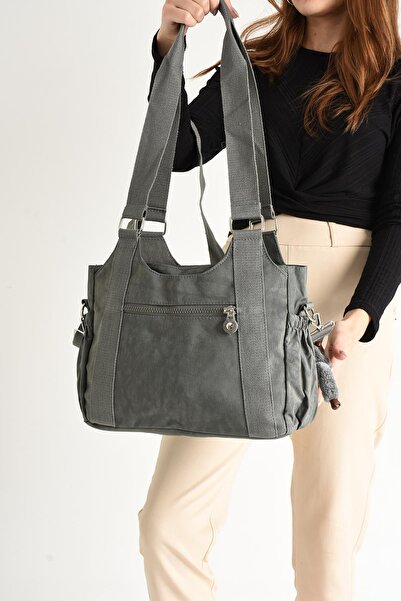 571 Collections Çanta Gray Ultra Light Waterproof Shoulder Bag - Multi-Pocket (Model: 571-5G)