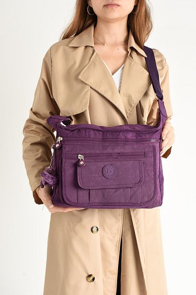571 Collections Çanta Purple Ultra Light Waterproof Multi-Pocket Shoulder Bag (Model: 571-5D)