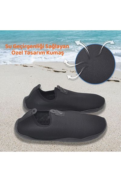 BLACK DEER Lab Black Multi-Purpose Beach and Sea Shoes