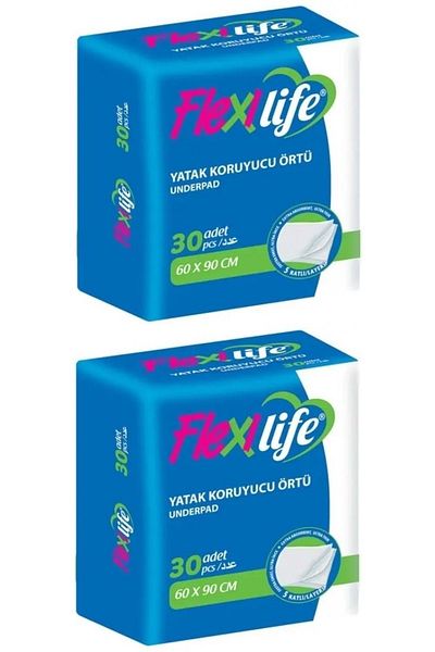 Flexi Life Patient Bottom Opening Mattress Protector Cover 60*90 Cm Classic 60 Pieces (2pk*30)