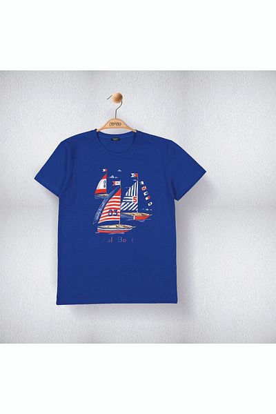 Cevval Tricou pentru băiat - Navigație și imprimeu