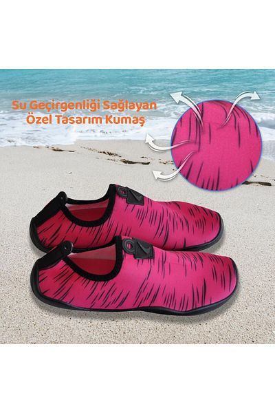 BLACK DEER Hayal Pink-black Multi-Purpose Beach and Sea Shoes