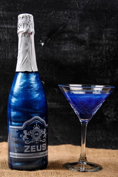 OS ZEUS Simli Alkolsüz Şampanya* - Lacivert / Yaban Mersini