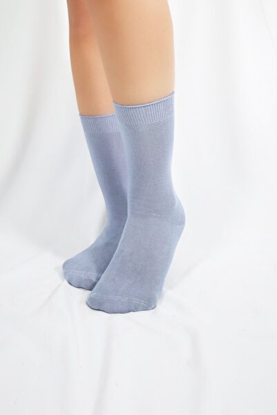 KRAL SOCKS Дамски чорапи, абсорбиращи потта, безшевни, изключително меки модели, дълги бамбукови чорапи (3 ЧИФТА) асортимент цвят