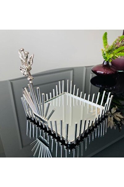 İmren Collection Suport pentru șervețele de servire model Stick de culoare argintie