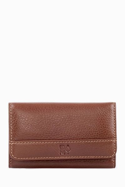 DAMY Men's Gift Keychain, Genuine Leather Snap Keychain - Tan K703