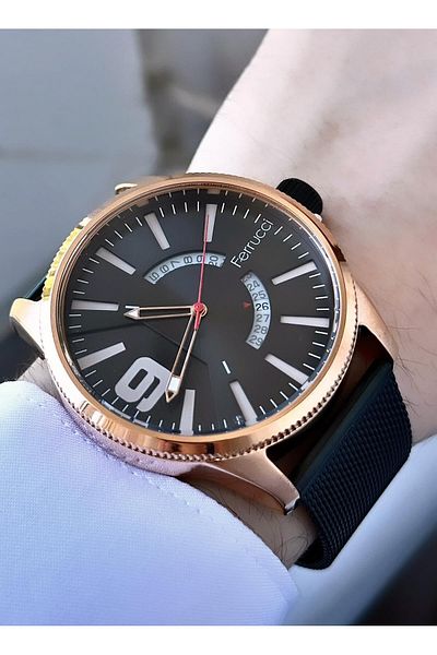 Ferrucci  Men's Straw Band Wristwatch